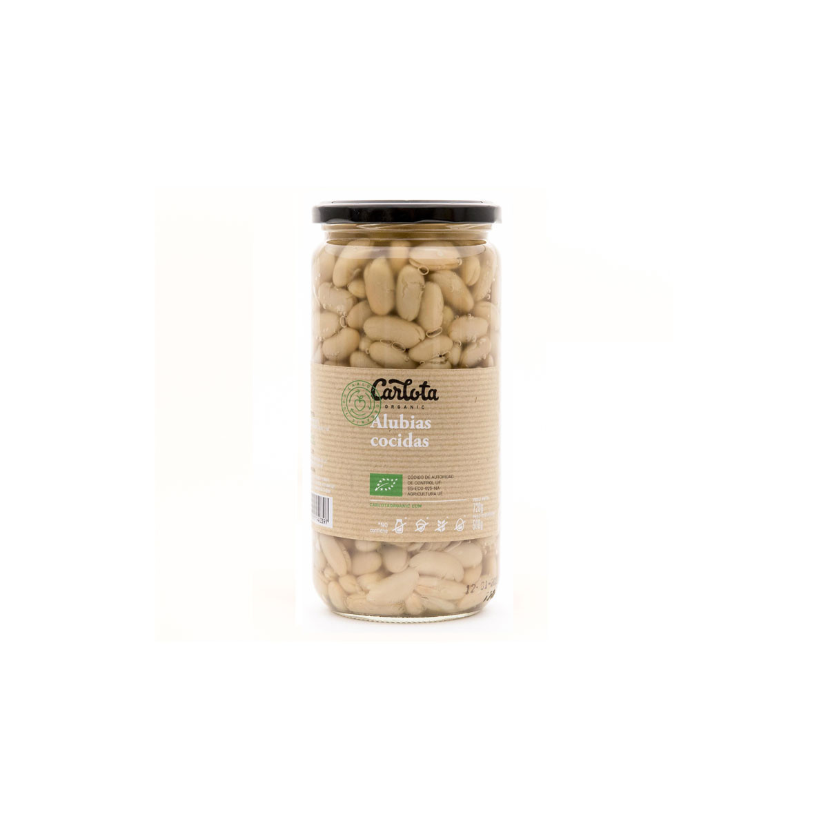 Alubias cocidas Bio 720g Carlota Organic