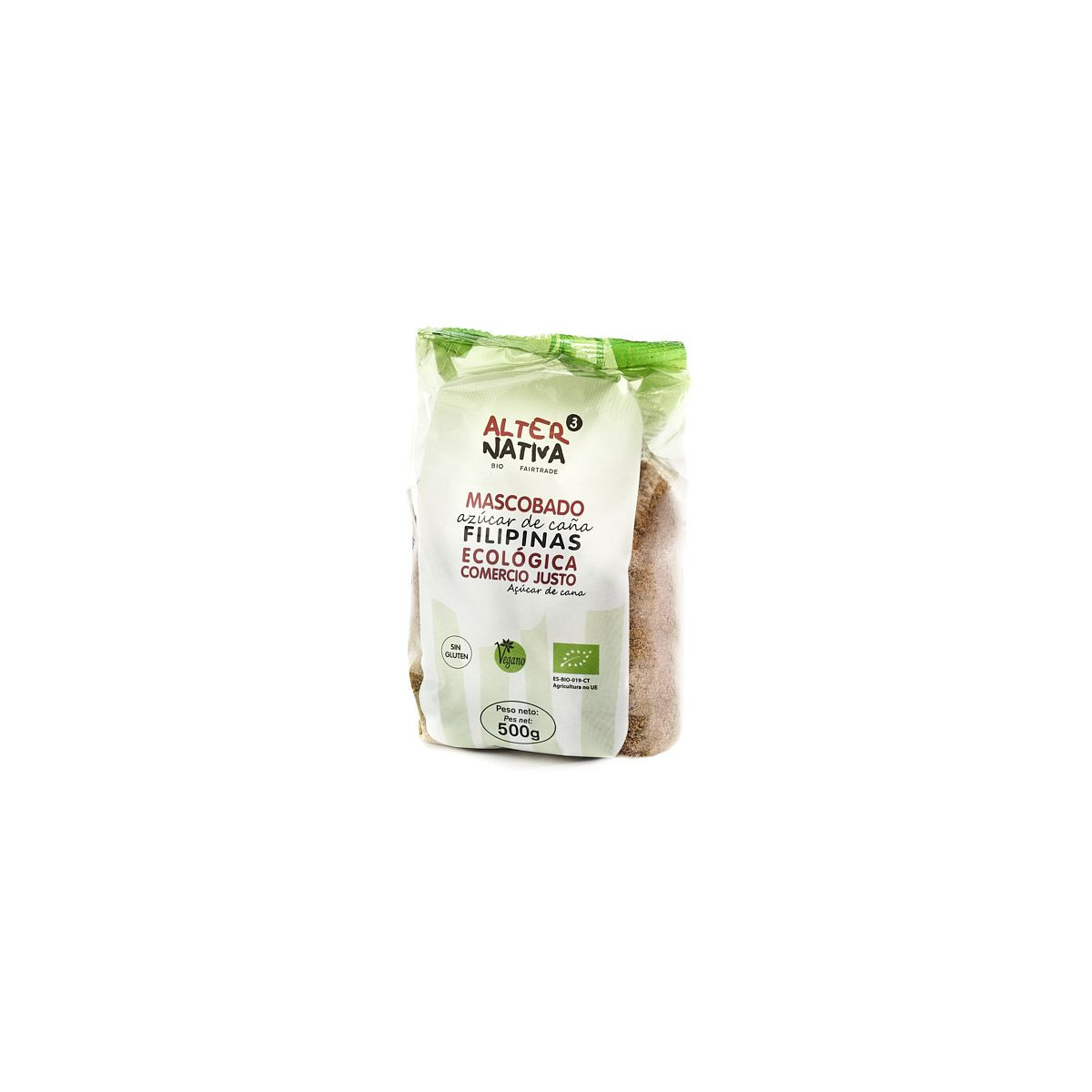 Azucar de caña mascobado de Filipinas bio 500 g Alternativa 3