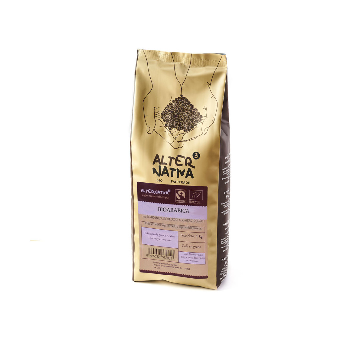 Cafe bio arabica en grano 1 kg Alternativa 3