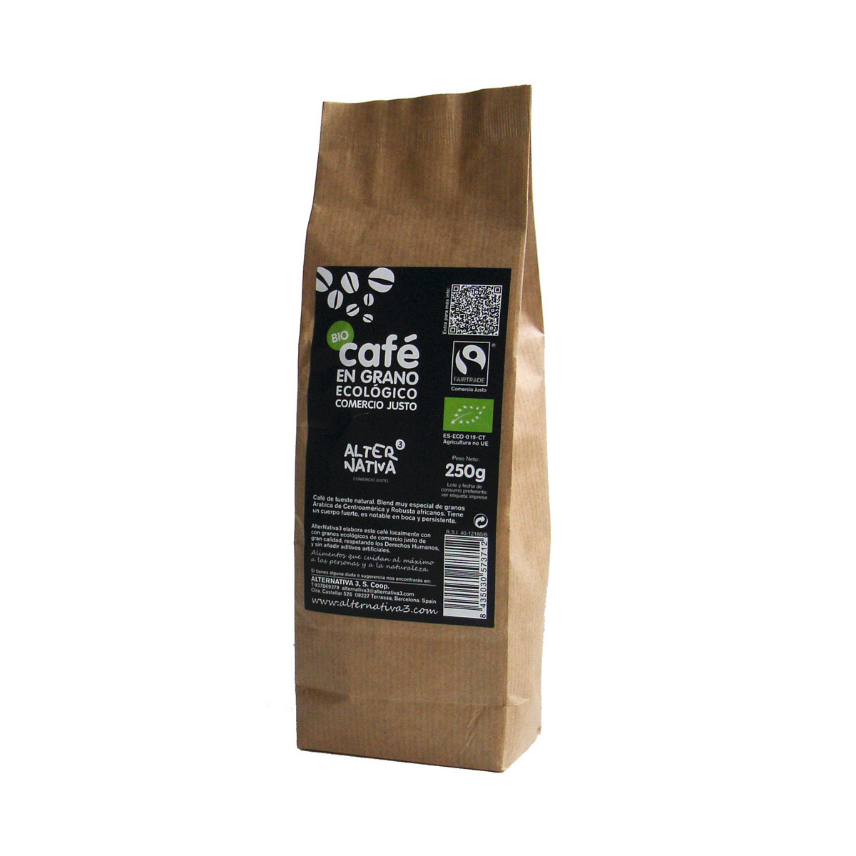 Cafe en grano bio 250 g Alternativa 3