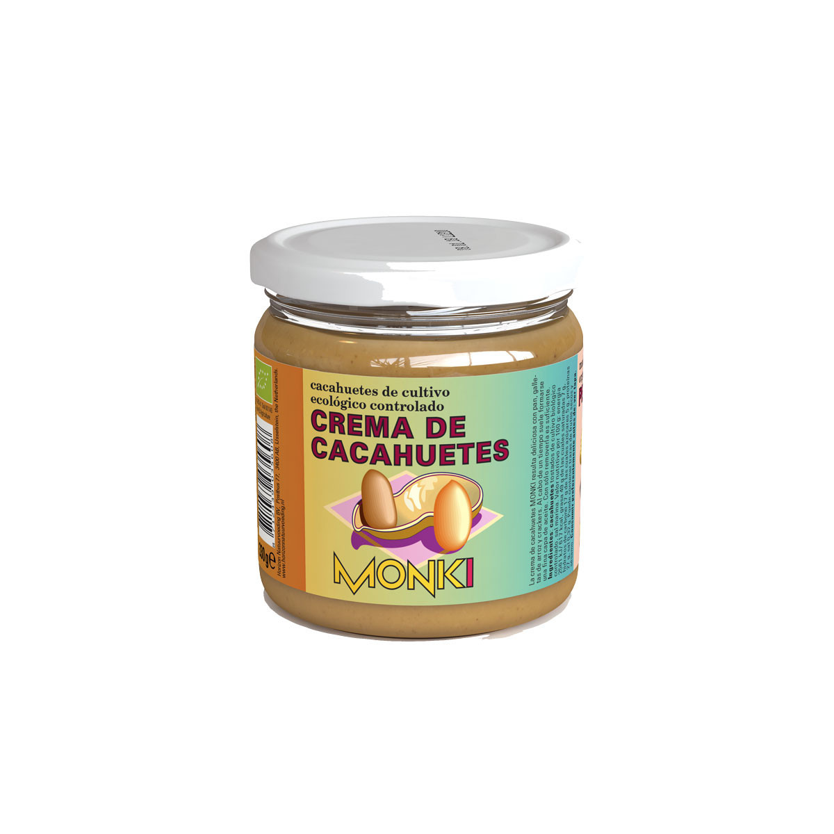 Crema de cacahuetes bio 330g Monki