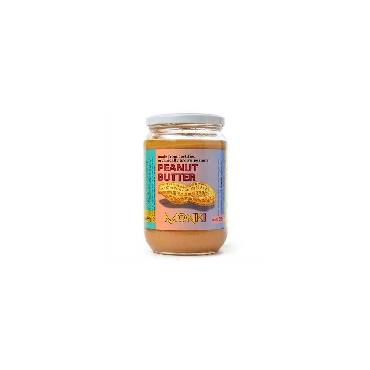 Crema de cacahuetes bio 650g Monki