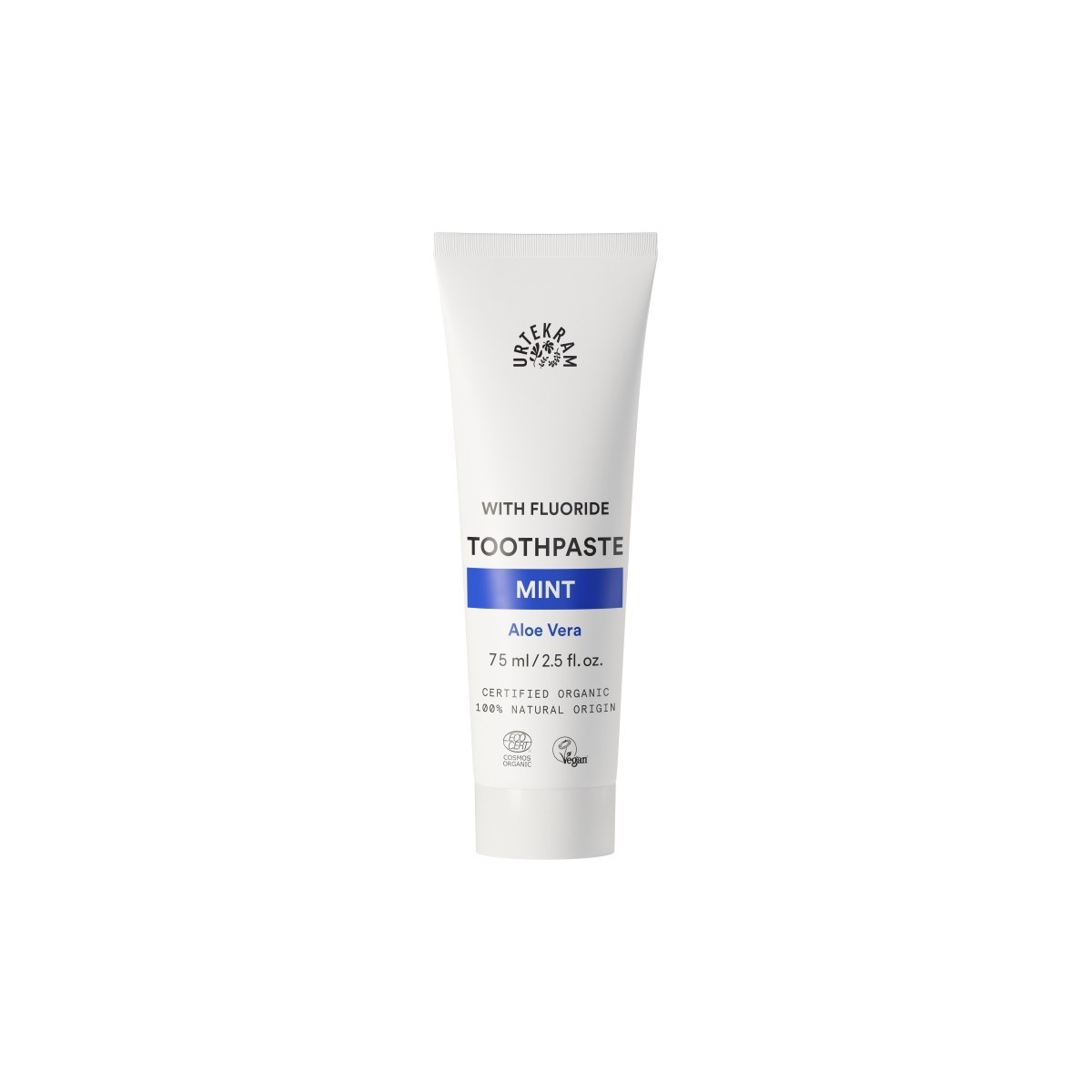 Dentifrico menta-aloe con fluor Bio 75ml Urtekram