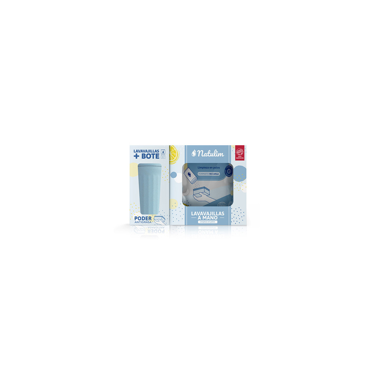 Pack Lavavajillas a mano polvo Ecocert 250g + Bote Natulim - Imagen 2
