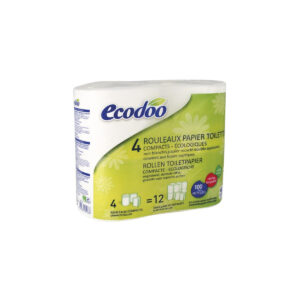 Papel higienico compacto 100% reciclado 4uds Ecodoo