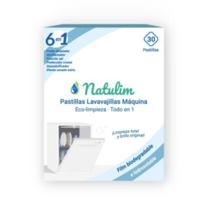 Pastillas Lavavajillas maquina 6 en 1 (limpieza todo en 1) 30 unidades Natulim