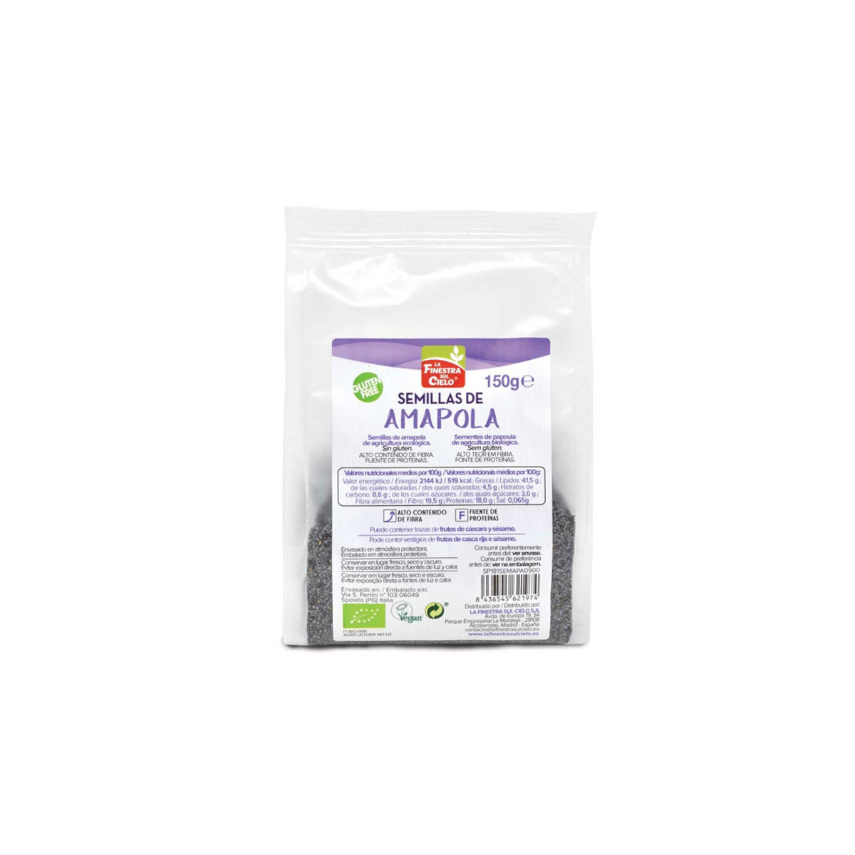 Semillas de amapola bio 150g La Finestra